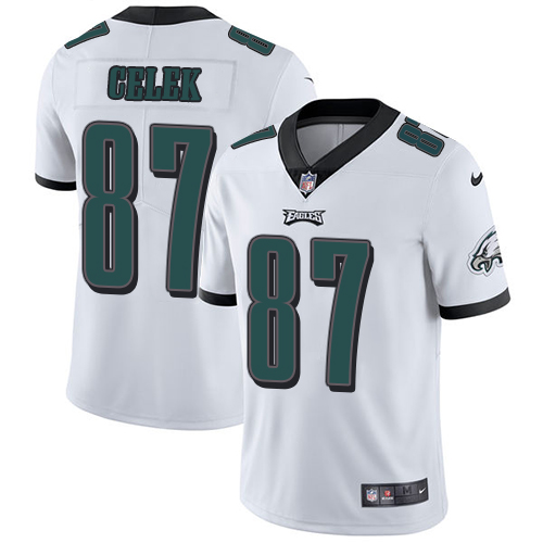 Nike Eagles #87 Brent Celek White Youth Stitched NFL Vapor Untouchable Limited Jersey - Click Image to Close